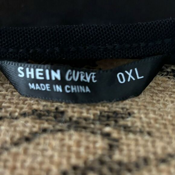 SHEIN Plus Black Sheer Lace Bustier Cami Top Size 0XL NWOT 10 378 - Picture 6 of 8